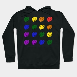 Monstera Deliciosa Leaves - Gay Pride Hoodie